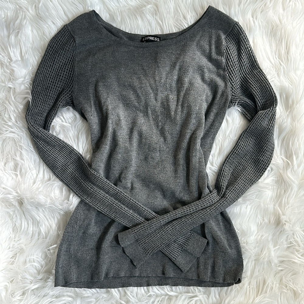 Express Waffle Net Sweater